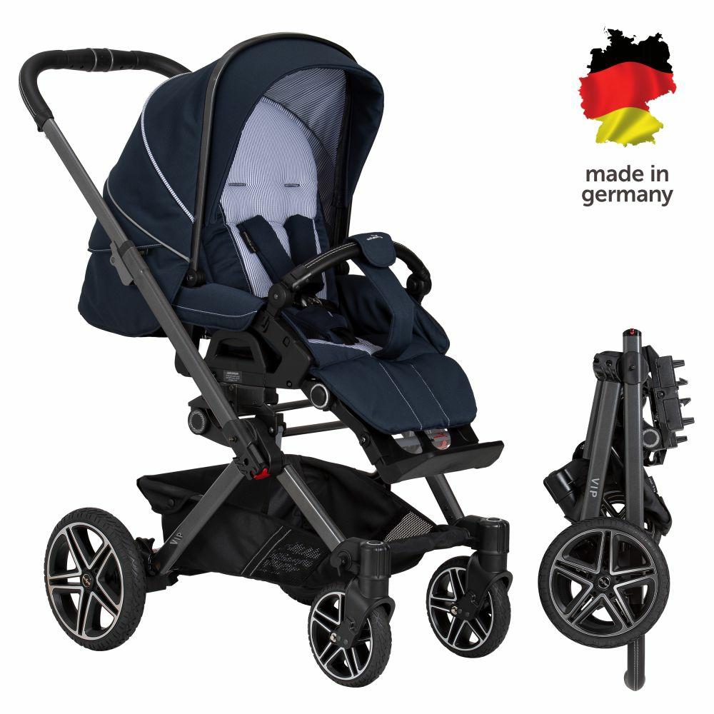 Kinderwagen |   Buggy & Sportwagen Vip Gts Bis 22 Kg Belastbar Mit Teleskopschieber Inkl. Regenschutz – Navy Stripes – Kollektion 2024 Kinderwagen Kinderwagen