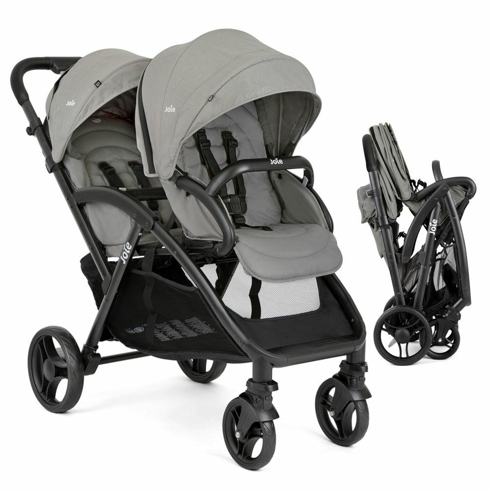 Kinderwagen |   Geschwister- & Zwillingskinderwagen Evalite Duo Ultraleicht Nur Ca 10 Kg Eigengewicht Rücksitz Mit Liegeposition – Inkl. Regenschutz – Pebble – Kollektion 2024 Kinderwagen Kinderwagen