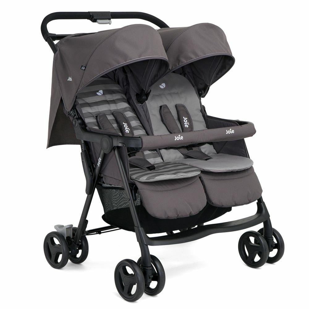 Kinderwagen |   Geschwister- & Zwillingswagen Aire Twin Mit Liegeposition Inkl. Regenschutz & Wendesitzauflage – Dark Pewter – Kollektion 2024 Kinderwagen Kinderwagen