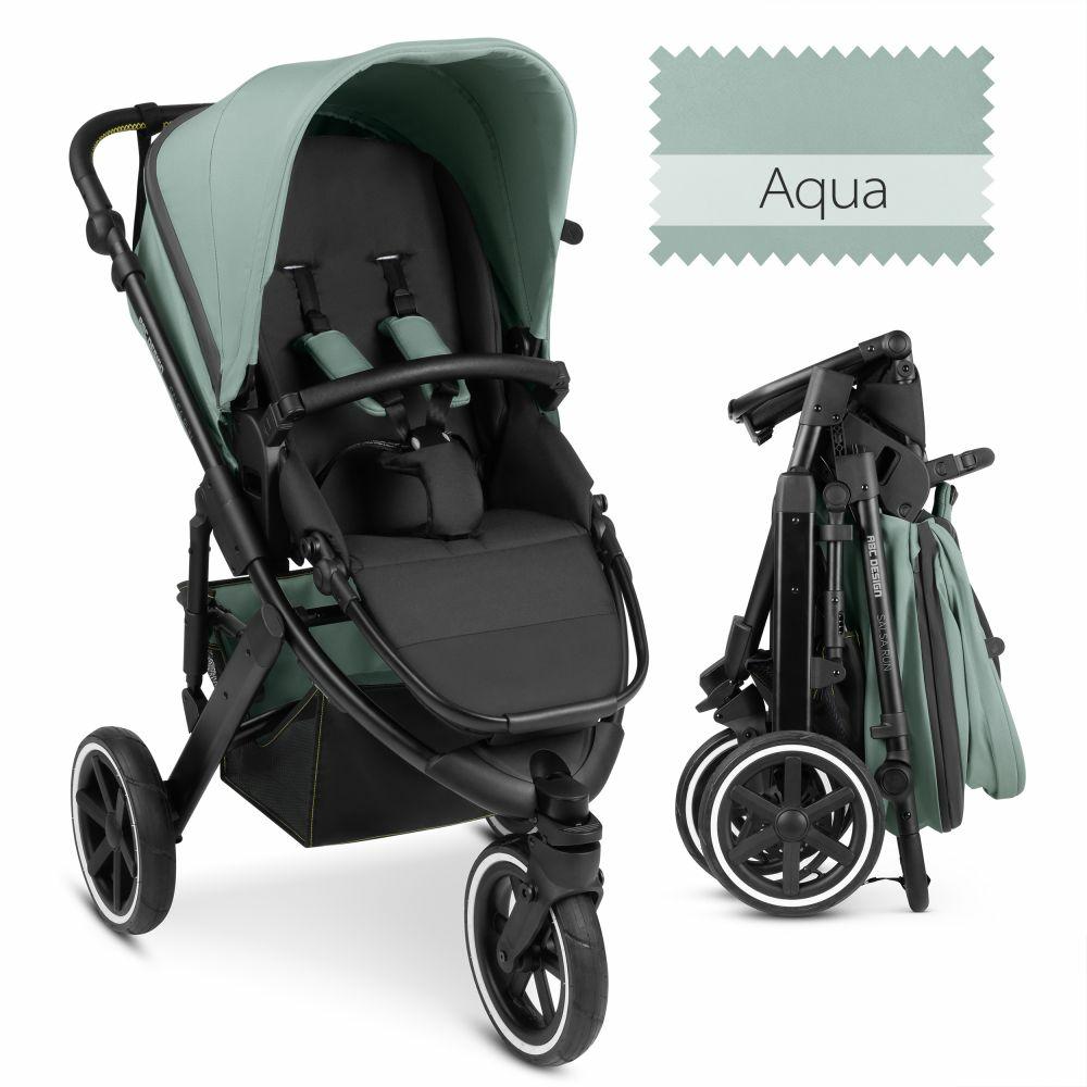 Kinderwagen |   Jogger Salsa Run – Runner Mit Sportzulassung, Luftbereifung Und Handbremse – Aqua – Kollektion 2024 Kinderwagen Kinderwagen