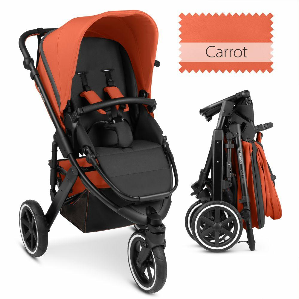 Kinderwagen |   Jogger Salsa Run – Runner Mit Sportzulassung, Luftbereifung Und Handbremse – Carrot – Kollektion 2024 Kinderwagen Kinderwagen