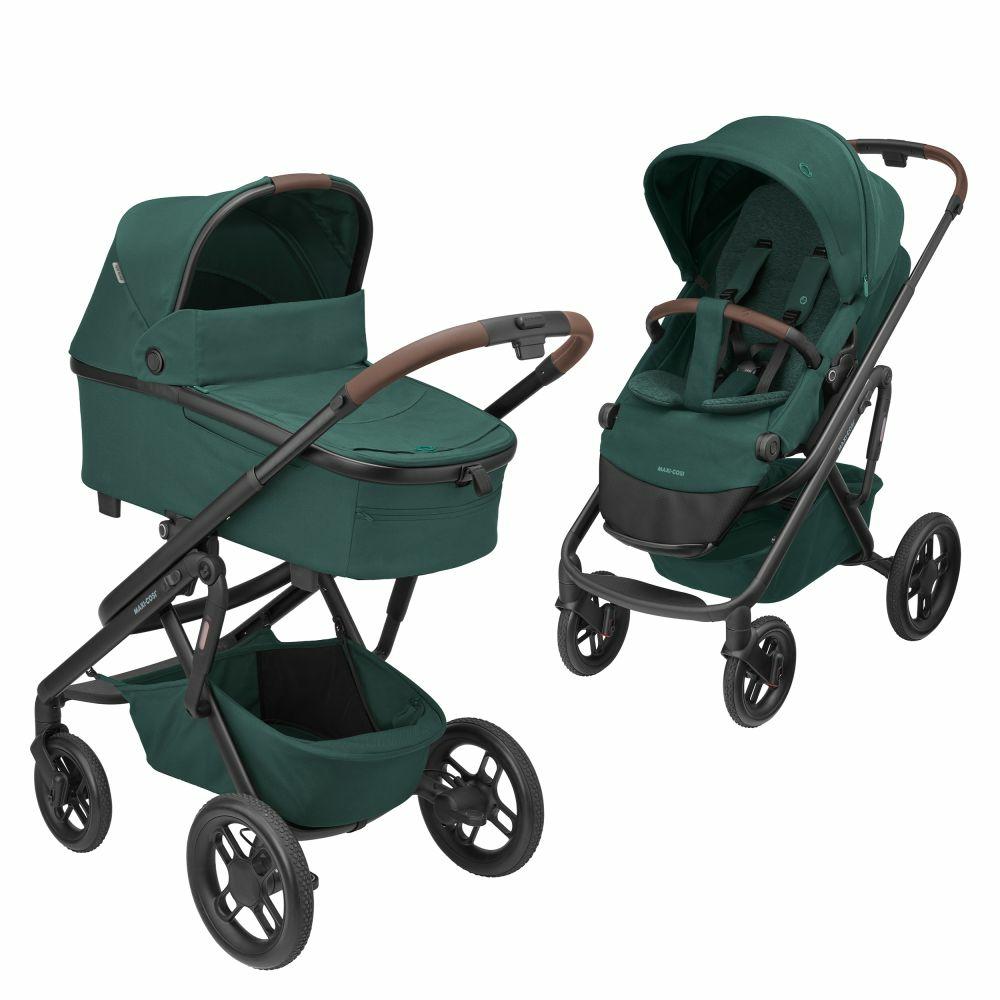 Kinderwagen |   Kombi-Kinderwagen Lila Xp Plus Inkl. Babywanne, Geräumiger Xl Korb Bis 10 Kg, Umsetzbare Sitzeinheit, Bis 22Kg – Essential Green – Kollektion 2024 Kinderwagen Kinderwagen