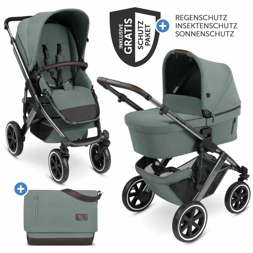 Kinderwagen |   Kombi-Kinderwagen Salsa 4 Air – Inkl. Babywanne & Sportsitz Mit Wickeltasche & Xxl Zubehörpaket – Aloe Kinderwagen Kinderwagen