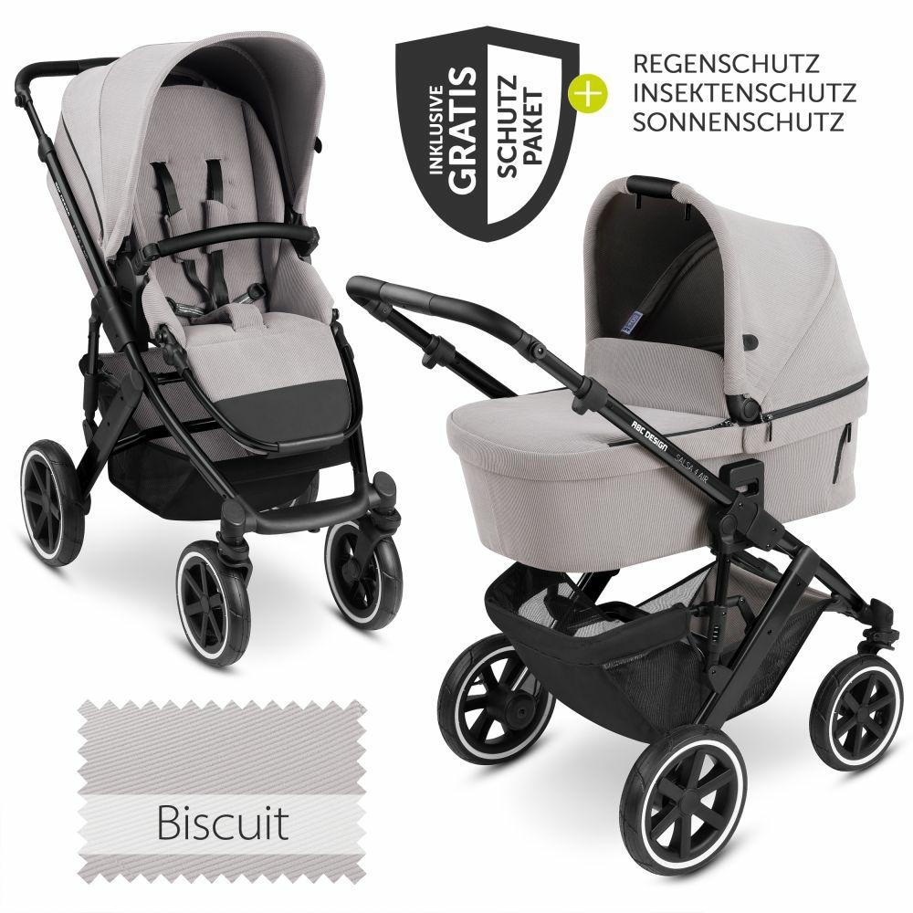 Kinderwagen |   Kombi-Kinderwagen Salsa 4 Air – Inkl. Babywanne & Sportsitz Mit Xxl Zubehörpaket – Biscuit – Kollektion 2024 Kinderwagen Kinderwagen