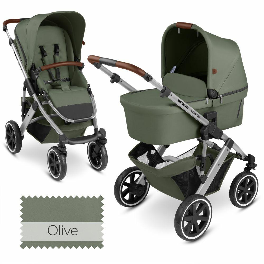 Kinderwagen |   Kombi-Kinderwagen Salsa 4 Air – Inkl. Babywanne & Sportsitz – Olive – Kollektion 2024 Kinderwagen Kinderwagen