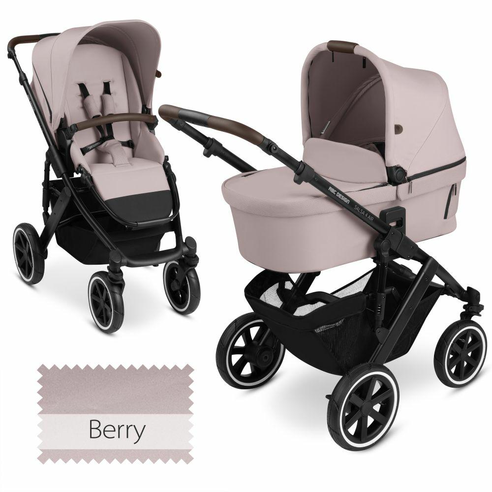 Kinderwagen |   Kombi-Kinderwagen Salsa 4 Air – Inkl. Babywanne & Sportsitz – Pure Edition – Berry – Kollektion 2024 Kinderwagen Kinderwagen