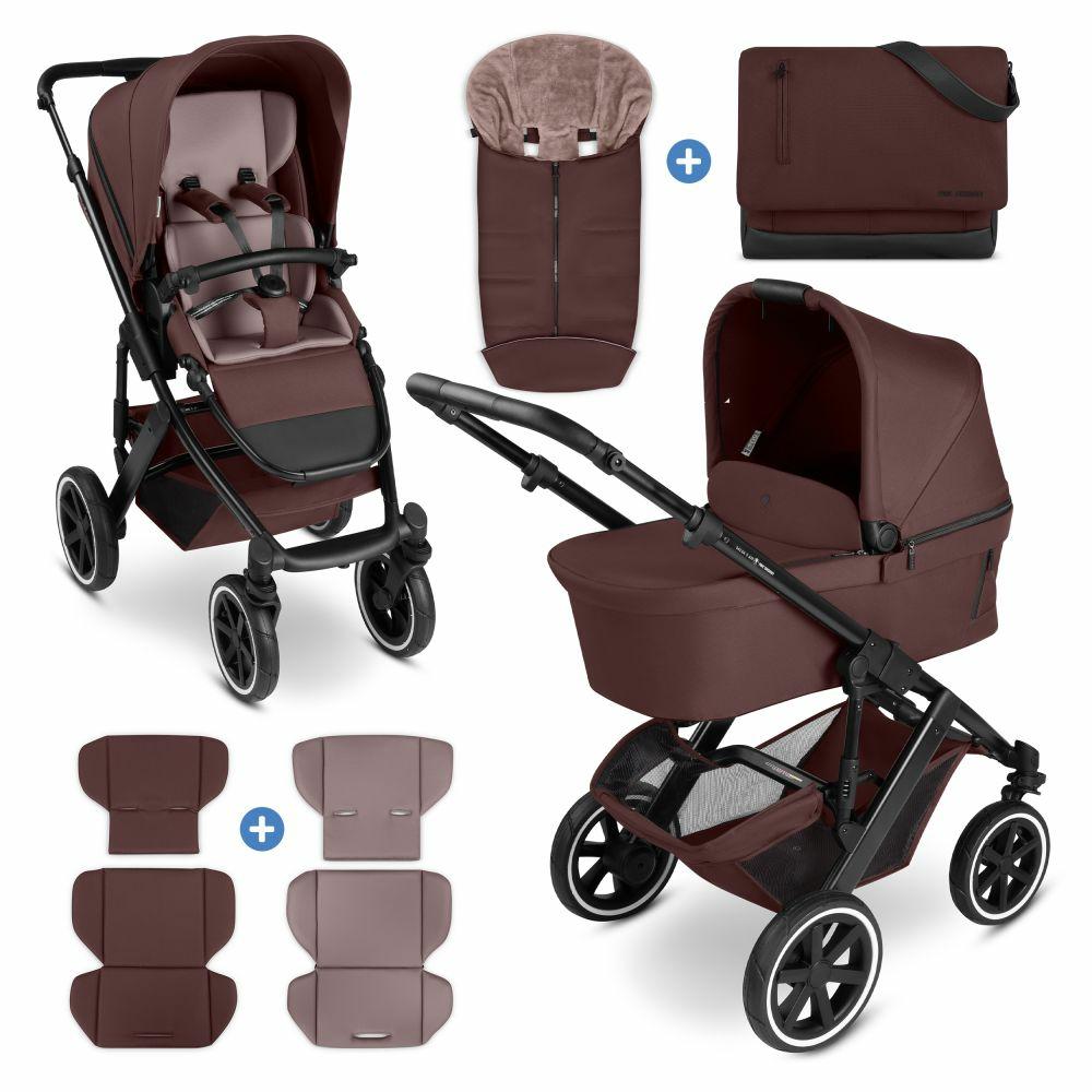 Kinderwagen |   Kombi-Kinderwagen Salsa 5 Air Set Inkl. Babywanne, Sportsitz, Wickeltasche Urban, Winterfußsack Und Zweite Kisseneinlage – Umbra – Kollektion 2025 Kinderwagen Kinderwagen