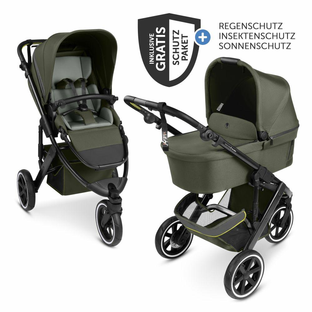 Kinderwagen |   Kombi-Kinderwagen Salsa 5 Run – Inkl. Babywanne, Sportsitz, Sportzulassung, Luftbereifung, Sitzeinlage & Handbremse Inkl. Xxl-Zubehörpaket – Pure – Avocado – Kollektion 2025 Kinderwagen Avocado