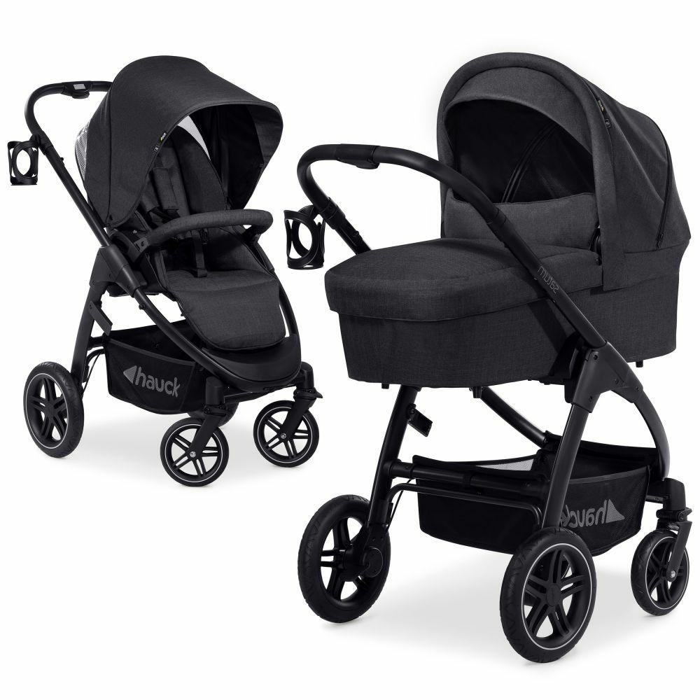 Kinderwagen |   Kombi-Kinderwagen Saturn R Duoset Inkl. Babywanne Und Sportsitz (Bis 25 Kg Belastbar) – Melange Black – Kollektion 2023 Kinderwagen Kinderwagen