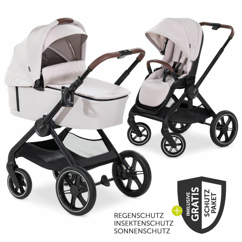 Kinderwagen |   Kombi-Kinderwagen Walk N Care Set Inkl. Babywanne, Sportsitz, Beindecke Und Xxl Zubehörpaket – Beige Kinderwagen Kinderwagen