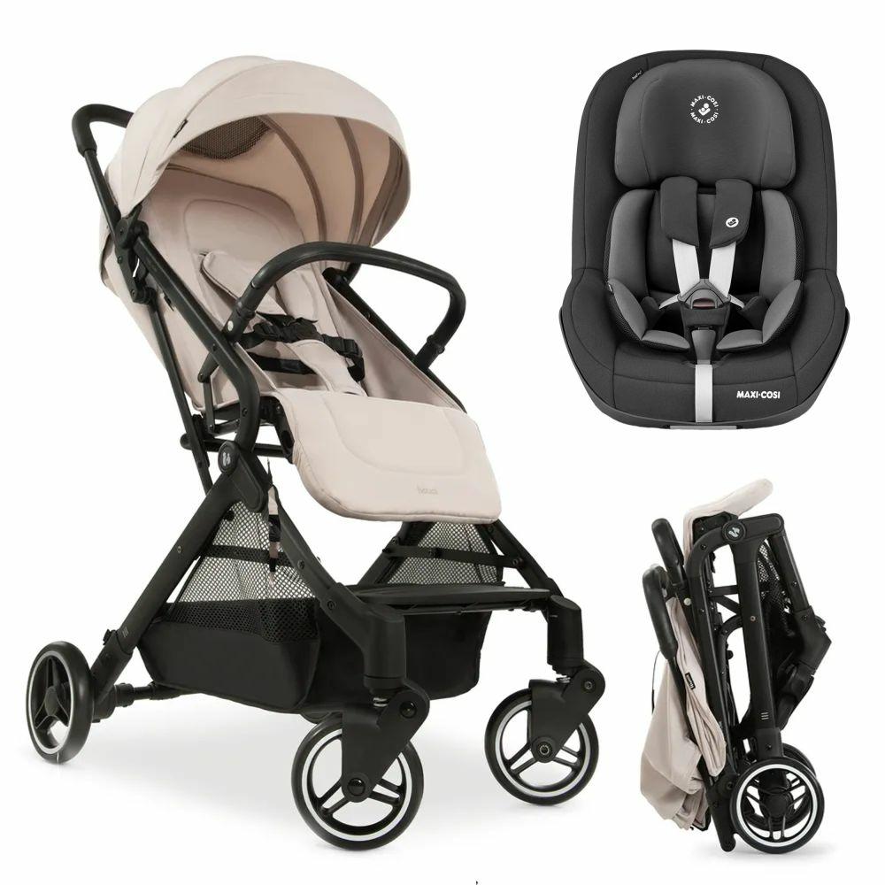 Kinderwagen |   Reisebuggy & Sportwagen Travel N Care Mit Liegefunktion, Nur 6,8 Kg (Bis 22 Kg Belastbar) Inkl. Reboarder Pearl Pro 2 – Beige Kinderwagen Beige