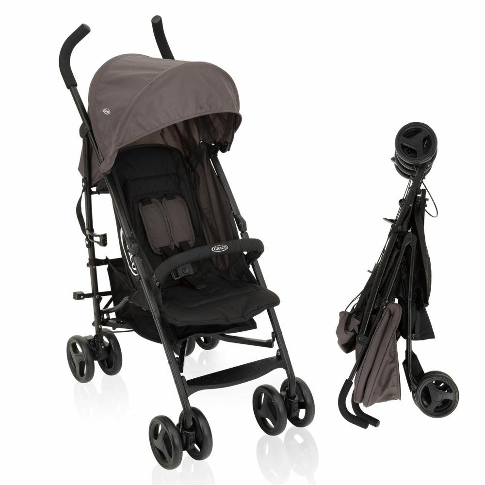 Kinderwagen |   Reisebuggy & Sportwagen Travelite Nur 7 Kg Leicht Mit Liegeposition – Black & Grey – Kollektion 2024 Kinderwagen Kinderwagen