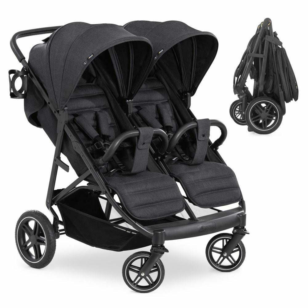 Kinderwagen |   Zwillingsbuggy Uptown Duo – Melange Black Kinderwagen Kinderwagen