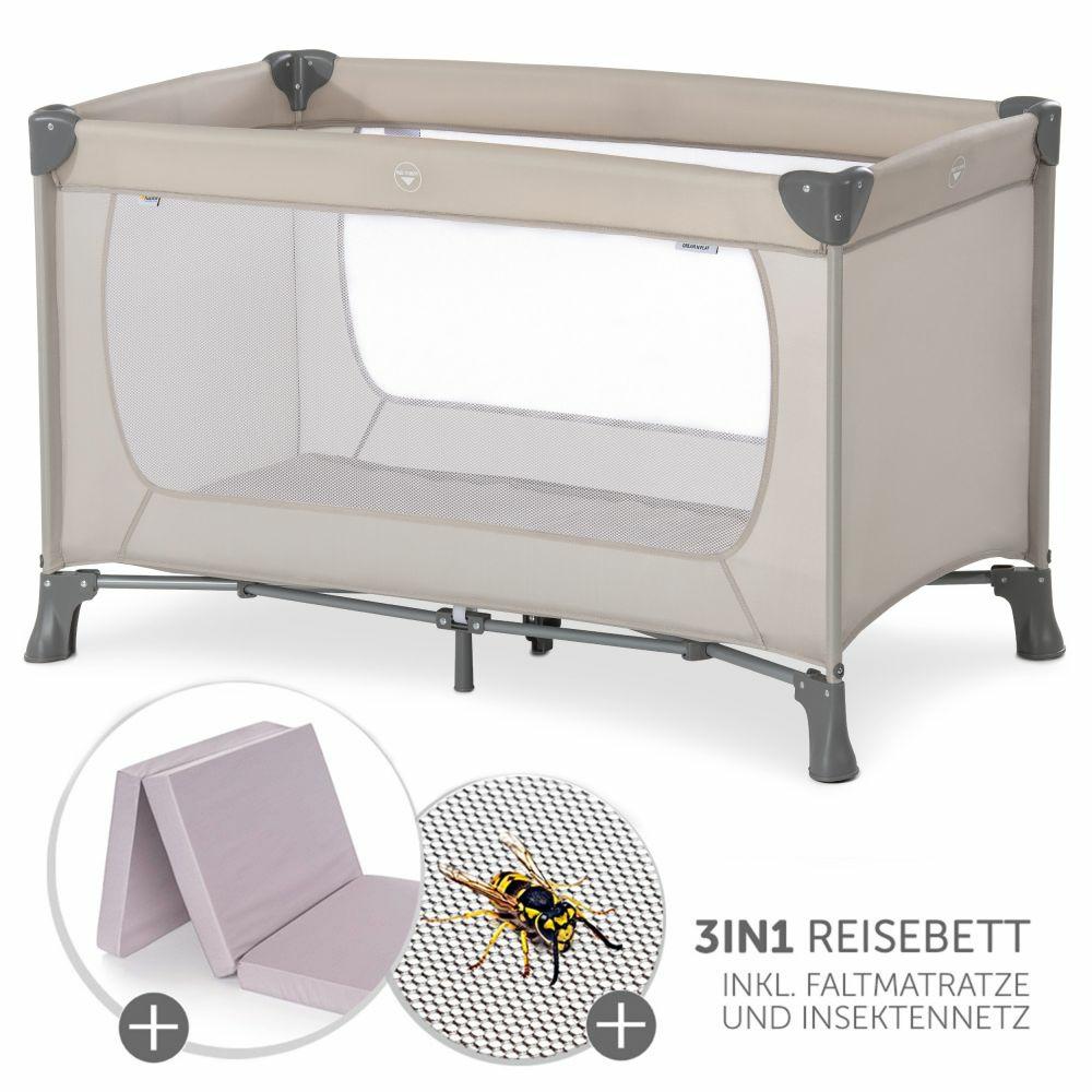 Reisebetten & Zubehör |   Reisebett Set Dream'N Play Inkl. Alvi Reisebett Matratze & Insektenschutz – Beige Reisebetten & Zubehör Reisebetten & Zubehör